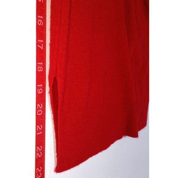 Halogen 100% Cashmere Crew Neck Sweater Red Womens Small Cozy Christmas Holiday - Picture 6 of 7